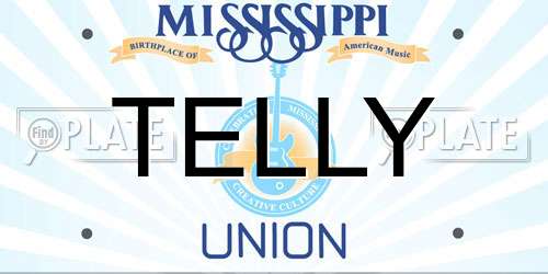 TELLY Mississippi License Plate