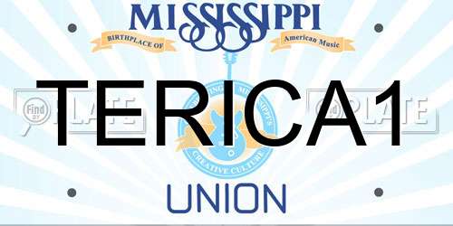 TERICA1 Mississippi License Plate