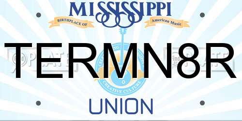 TERMN8R Mississippi License Plate