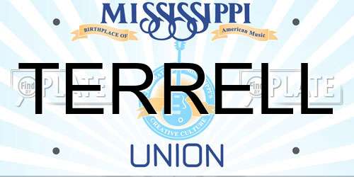 TERRELL Mississippi License Plate