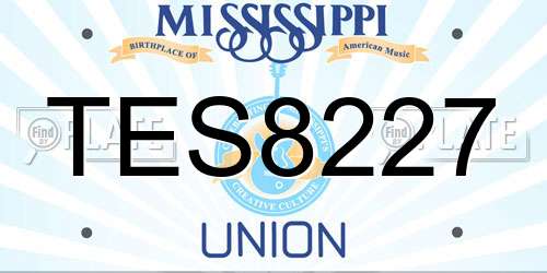 TES8227 Mississippi License Plate