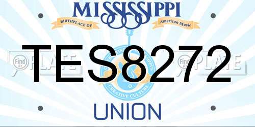 TES8272 Mississippi License Plate
