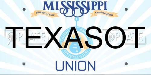 TEXASOT Mississippi License Plate