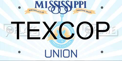 TEXCOP Mississippi License Plate