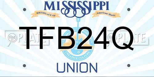 TFB24Q Mississippi License Plate