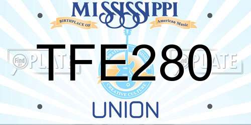 TFE280 Mississippi License Plate