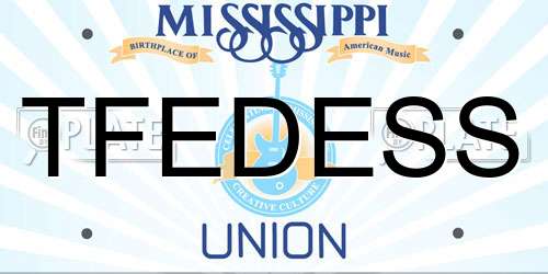 TFEDESS Mississippi License Plate
