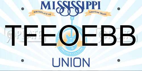 TFEOEBB Mississippi License Plate