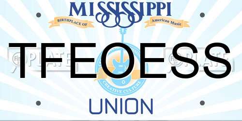 TFEOESS Mississippi License Plate