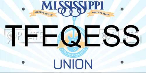 TFEQESS Mississippi License Plate