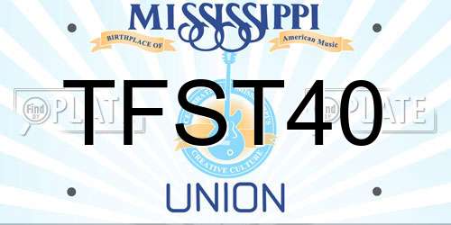 TFST40 Mississippi License Plate