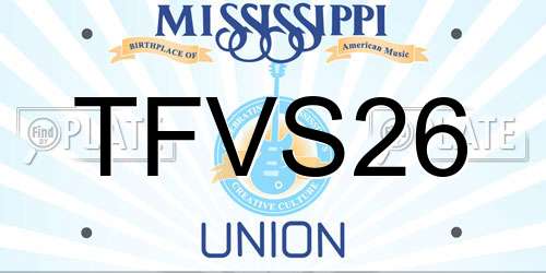 TFVS26 Mississippi License Plate