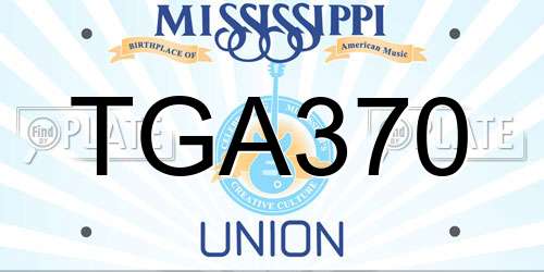 TGA370 Mississippi License Plate