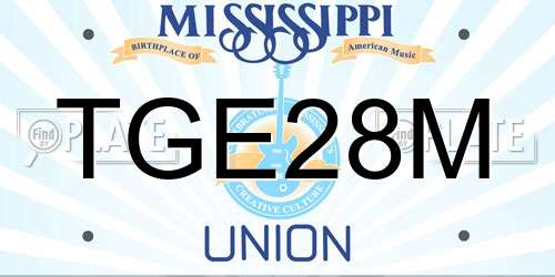 TGE28M Mississippi License Plate