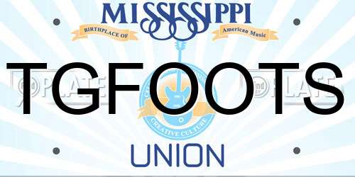 TGFOOTS Mississippi License Plate