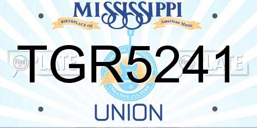 TGR5241 Mississippi License Plate