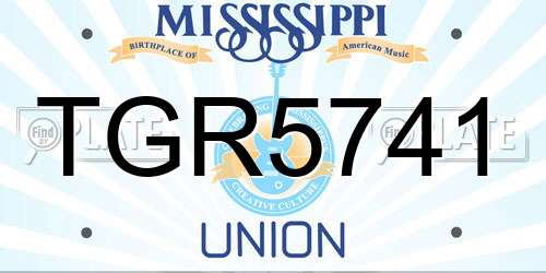 TGR5741 Mississippi License Plate
