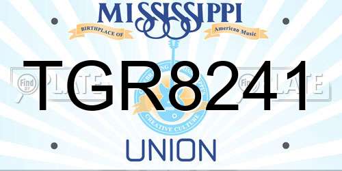TGR8241 Mississippi License Plate