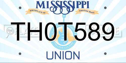 TH0T589 Mississippi License Plate