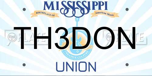 TH3DON Mississippi License Plate