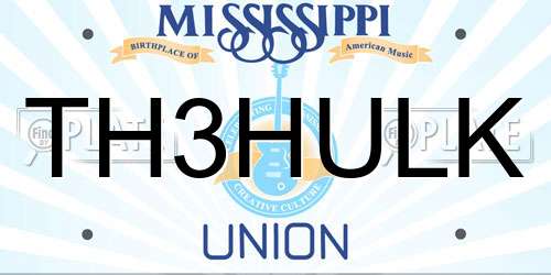 TH3HULK Mississippi License Plate