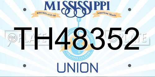 TH48352 Mississippi License Plate