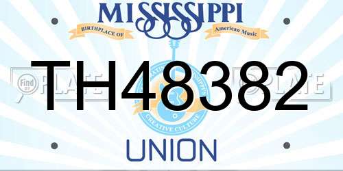 TH48382 Mississippi License Plate
