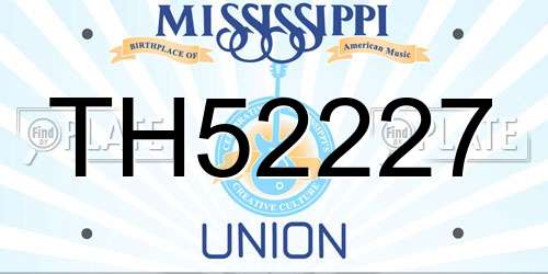 TH52227 Mississippi License Plate