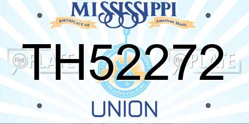TH52272 Mississippi License Plate
