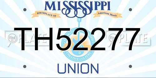 TH52277 Mississippi License Plate