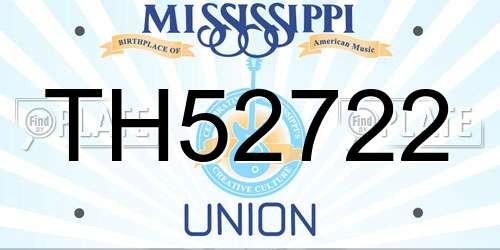 TH52722 Mississippi License Plate