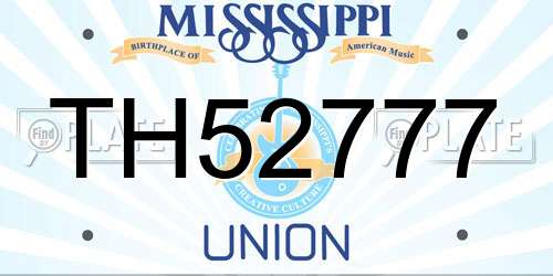 TH52777 Mississippi License Plate
