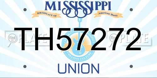 TH57272 Mississippi License Plate