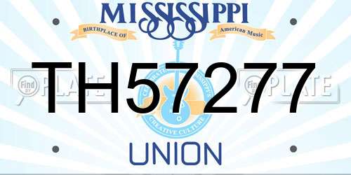 TH57277 Mississippi License Plate