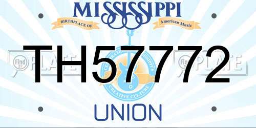 TH57772 Mississippi License Plate