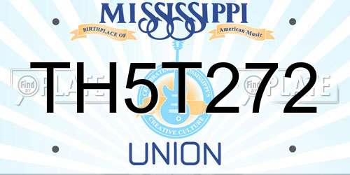TH5T272 Mississippi License Plate