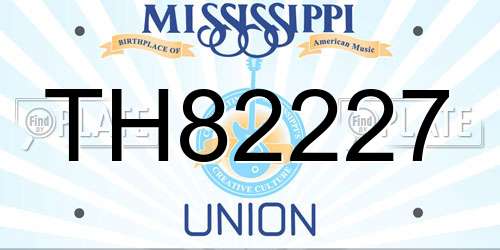 TH82227 Mississippi License Plate