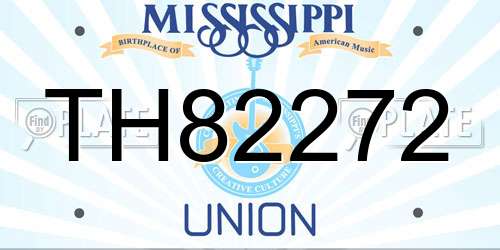 TH82272 Mississippi License Plate