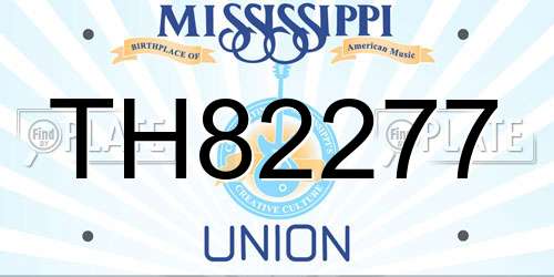 TH82277 Mississippi License Plate