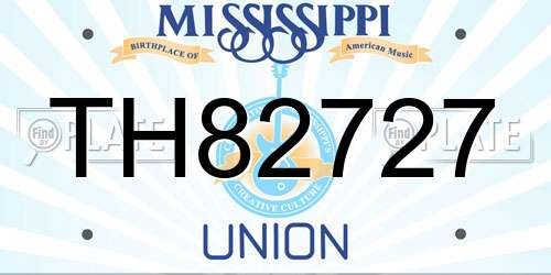 TH82727 Mississippi License Plate