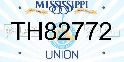 TH82772 Mississippi License Plate