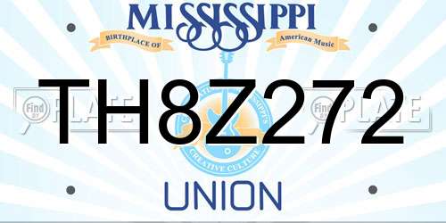 TH8Z272 Mississippi License Plate