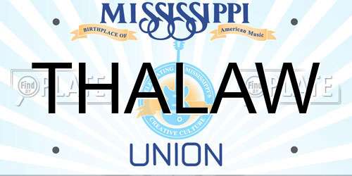 THALAW Mississippi License Plate