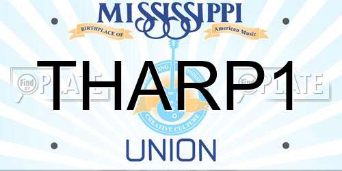 THARP1 Mississippi License Plate