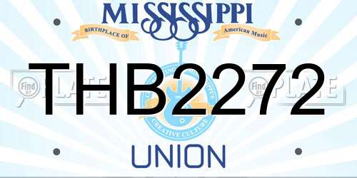 THB2272 Mississippi License Plate