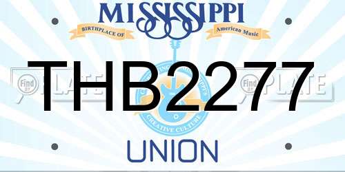 THB2277 Mississippi License Plate