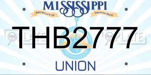 THB2777 Mississippi License Plate
