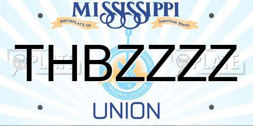 THBZZZZ Mississippi License Plate