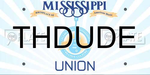 THDUDE Mississippi License Plate