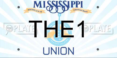 THE1 Mississippi License Plate